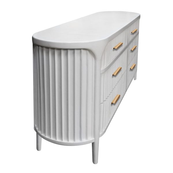 A Savoy Fluted 6-Drawer Dresser Buffet - Image 3