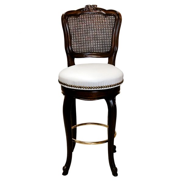 Dancing Lady Italian Cane Back Swivel Barstool S739BA-1