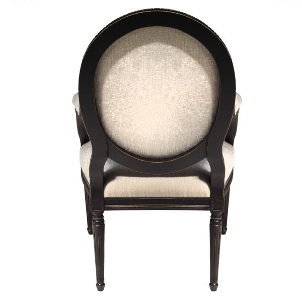 Louis XVI Oval Back Italian Arm Chair - Image 2