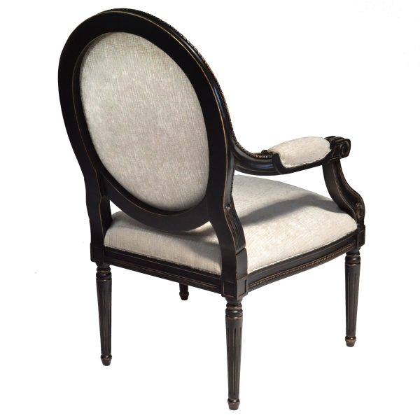 Louis XVI Oval Back Italian Arm Chair - Image 8