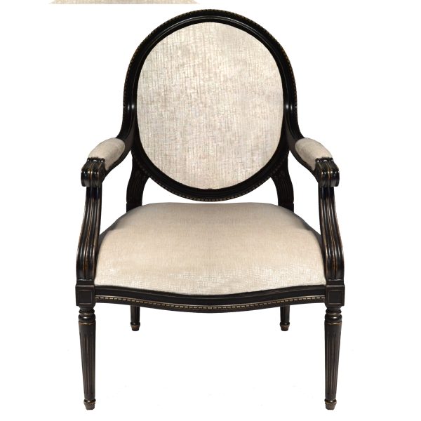 Louis XVI Oval Back Italian Arm Chair - Image 10