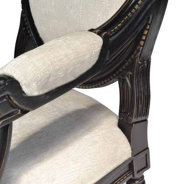 Louis XVI Oval Back Italian Arm Chair - Image 4