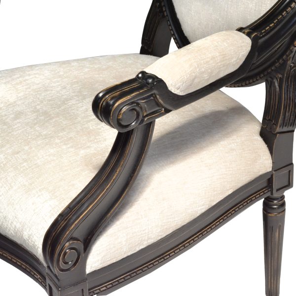 Louis XVI Oval Back Italian Arm Chair - Image 6
