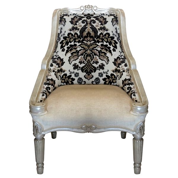 Louis XVI Scroll Back Accent Chair - Image 9