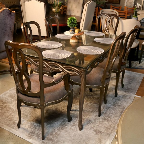 Madrid Loop 7 Piece Transitional Dining Room Set-1 - Image 2