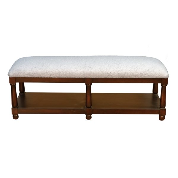 Mercede Traditional Bench with Shelf - Image 3