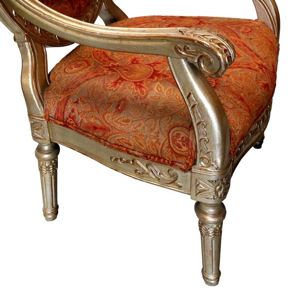 Neoclassical Carved Accent Chair - Image 5
