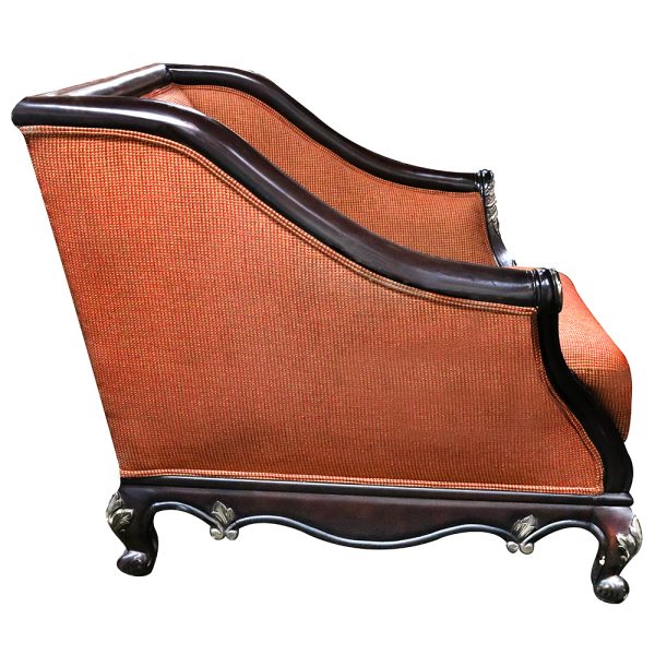 Ornate Hand-Carved Transitional Lounge Chair - Image 5