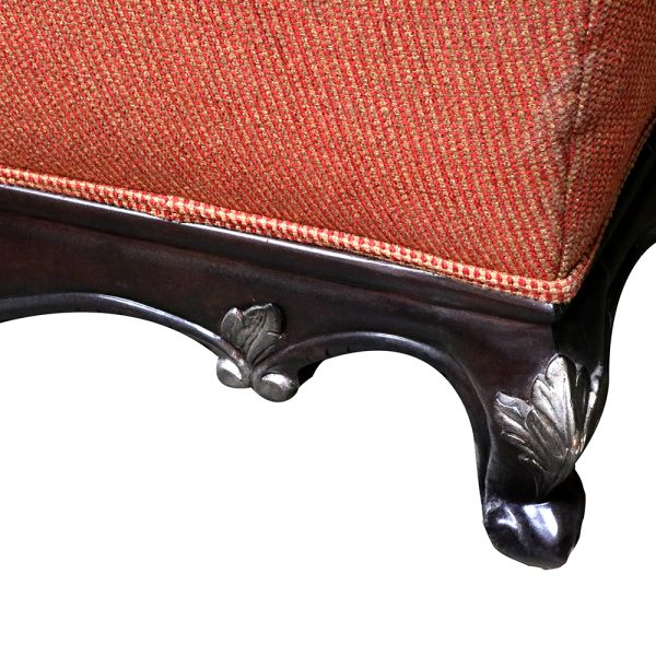 Ornate Hand-Carved Transitional Lounge Chair - Image 3