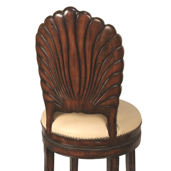 Shell Back Swivel Barstool Furniture - Image 3