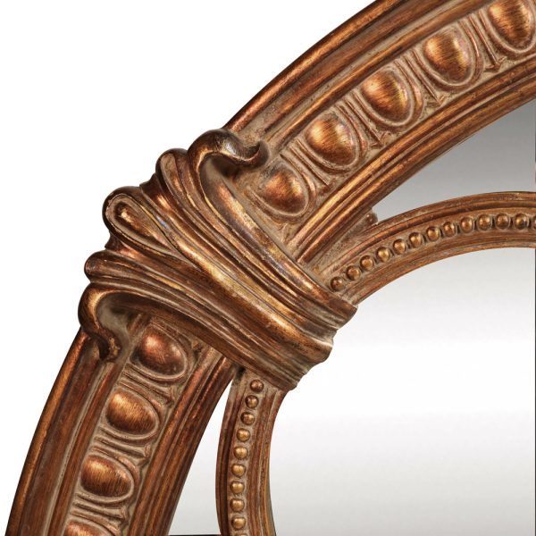 Transitional Round Carved Mirror S1135M - Image 2