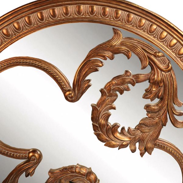 Transitional Round Carved Mirror S1135M - Image 4