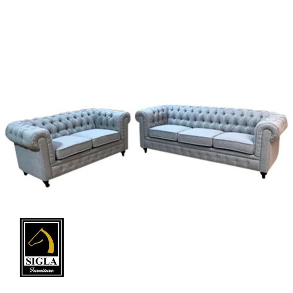 The Evana Tufted Sofa Loveseat Furniture Set - Image 3
