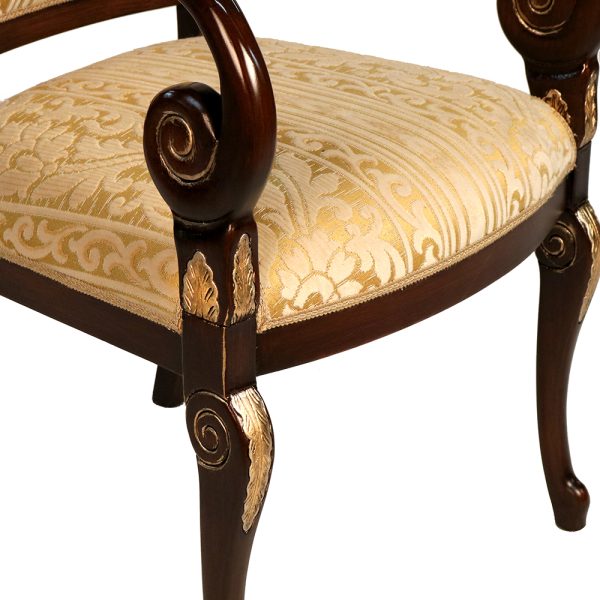 French Restoration Snail Accent Arm Chair - Image 2