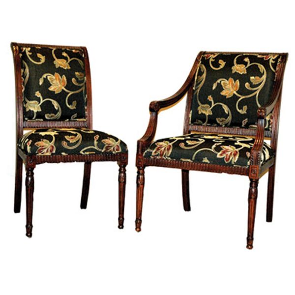 Italian Louis XVI Dining Chairs with Glass Top Table - Image 8