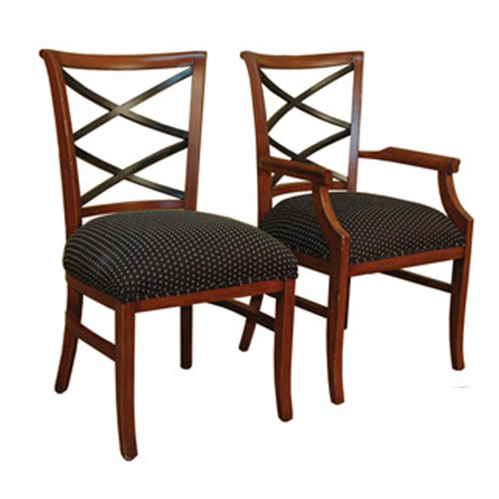 Medallion Crisscross Side & Arm Chair