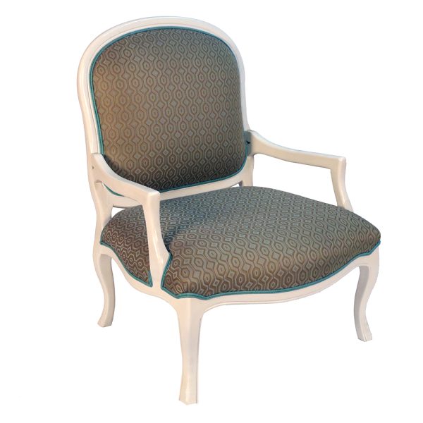 Louis XVI Transitional Lounge Chair - Image 6