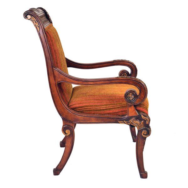 Louis XVII Carved Arm Chair - Image 5