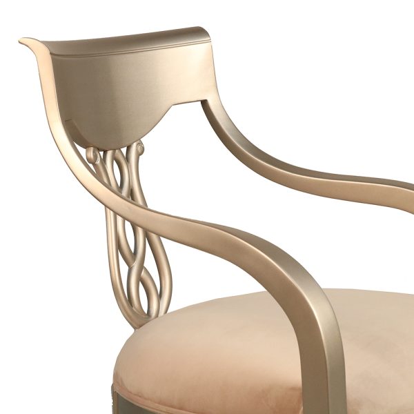 Mina Medallion Back Transitional Arm Chair - Image 2