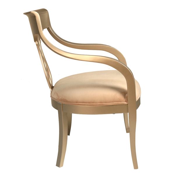 Mina Medallion Back Transitional Arm Chair - Image 3
