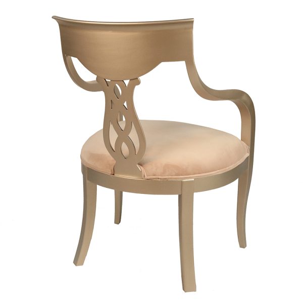 Mina Medallion Back Transitional Arm Chair - Image 4