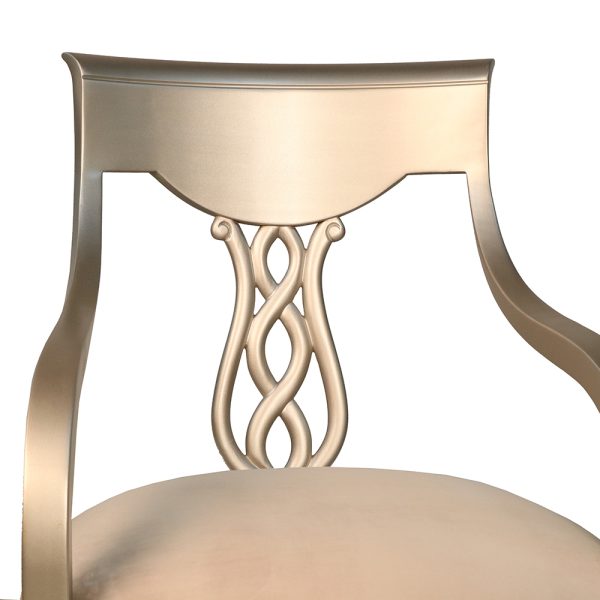 Mina Medallion Back Transitional Arm Chair - Image 6