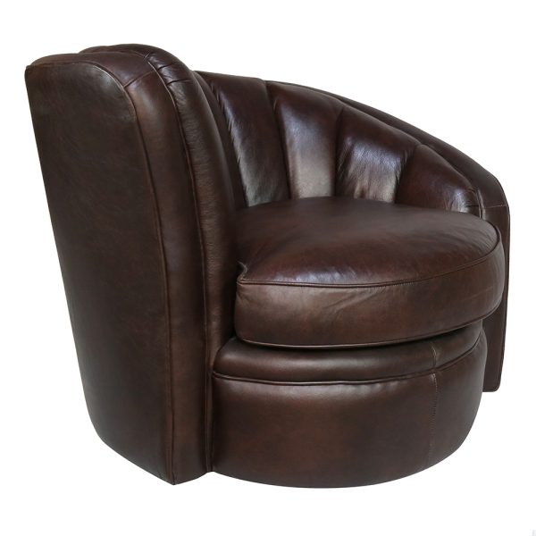 Zoro Fully Upholstered Swivel Lounge Chair - Image 3