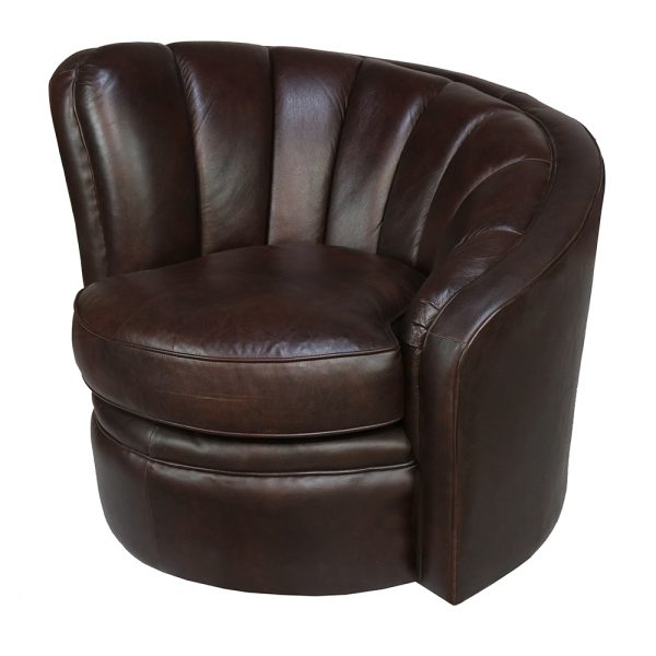 Zoro Fully Upholstered Swivel Lounge Chair - Image 2